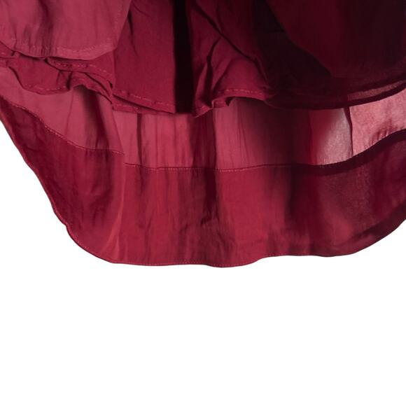 Isabel Marant Etoile Berry Red Drawstring Mini Skirt Size S - Picture 5 of 10